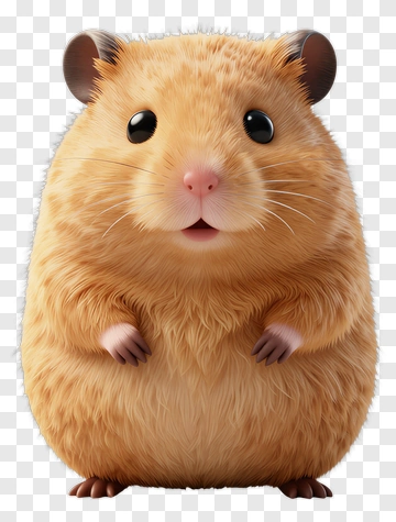 Cute Orange Hamster PNG