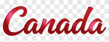 Canada In 3D Red Script PNG