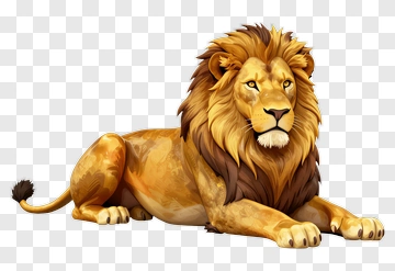 Lion With Golden Mane PNG