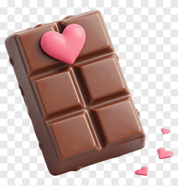 Chocolate Bar With Heart PNG