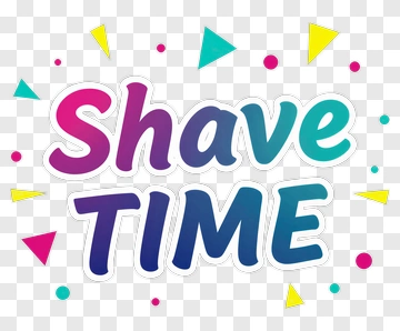 Shave TIME Logo With Confetti PNG