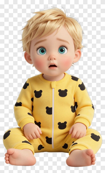 Baby In Mickey Mouse Pajamas PNG
