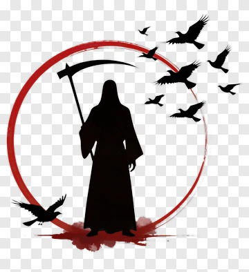 Death Reaper Silhouette PNG