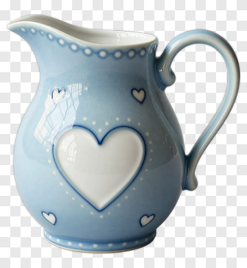 Blue Heart Pitcher PNG