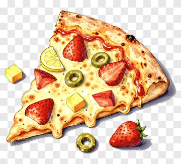 Slice Of Pizza With Fresh Toppings PNG