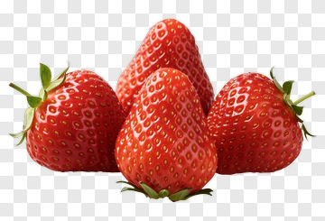 Fresh Red Strawberries PNG