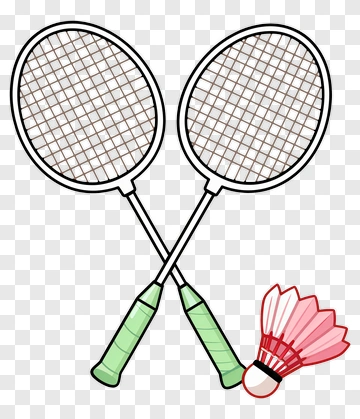 Badminton Racket And Shuttlecock PNG