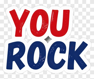 You Rock Text Sticker PNG