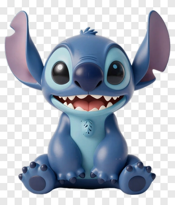 Stitch Sitting Figure PNG