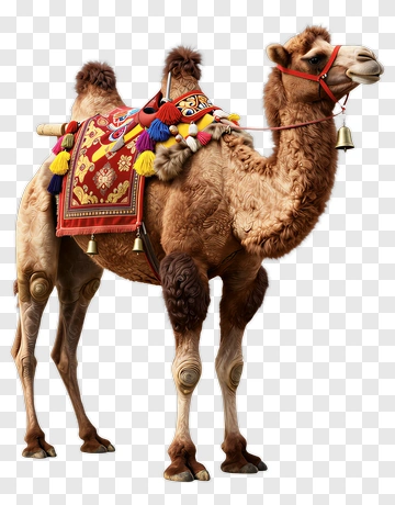 Camel With Ornate Saddle PNG