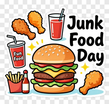 Junk Food Day Celebration PNG
