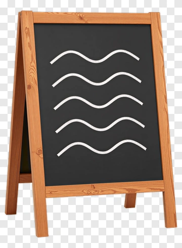 Chalkboard With Wave Pattern PNG