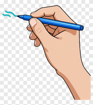 Hand Drawing With Blue Marker PNG