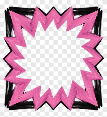 Pink Zigzag Frame PNG