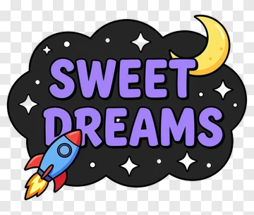 Sweet Dreams Rocket Moon PNG