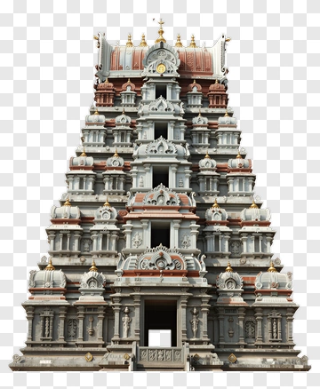 Temple Tower With Ornate Details PNG