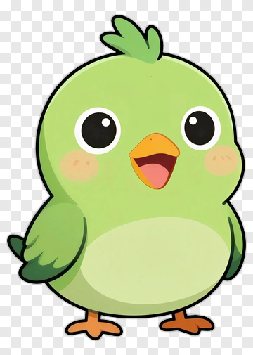Cute Green Chick PNG
