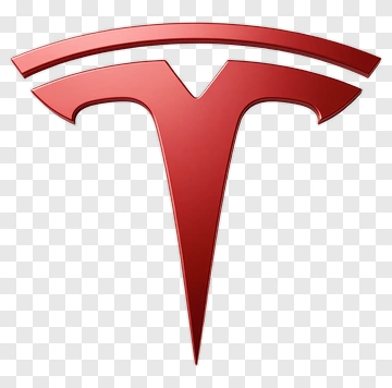 Tesla Logo In Red 3D Style PNG