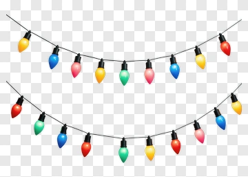 String Of Colorful Christmas Lights PNG