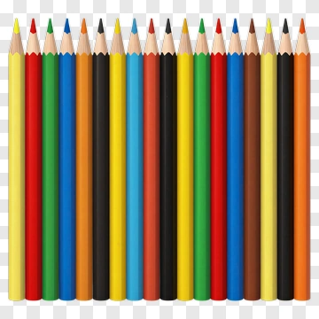 Color Pencils In A Row PNG