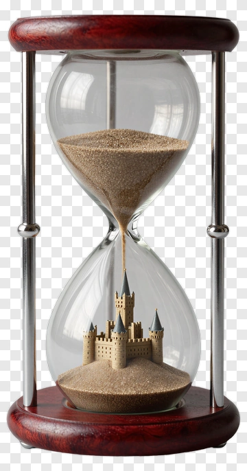 Hourglass With Castle Miniature PNG