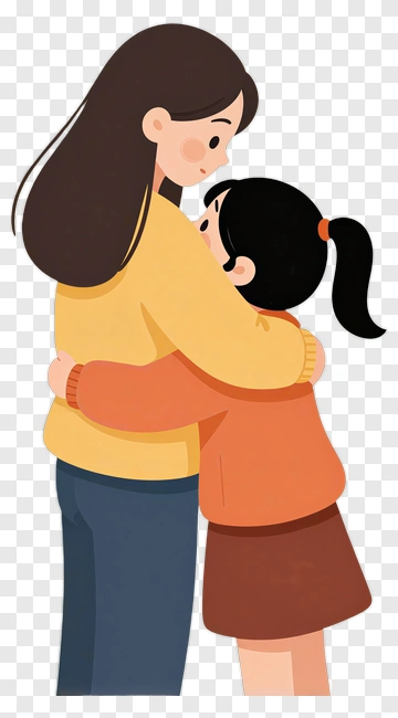 Mother Hugging Child PNG