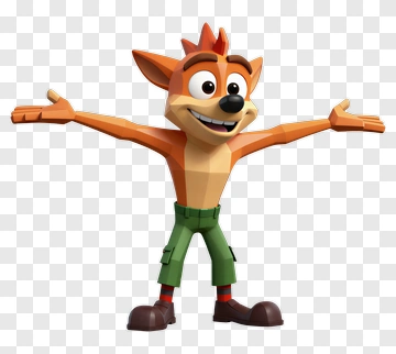Crash Bandicoot In 3D Style PNG