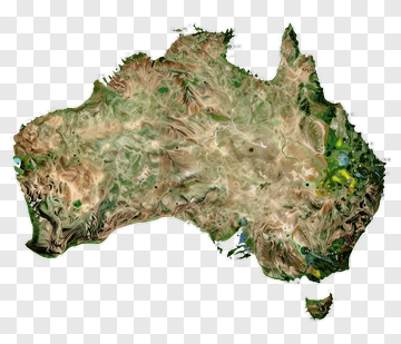 Australia Topographic Map PNG