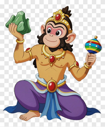 Monkey God Cartoon Character PNG