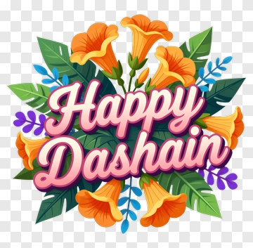 Happy Dashain Festival Greeting PNG