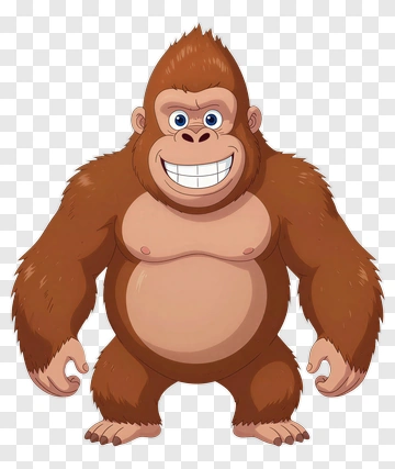 Cartoon Gorilla PNG