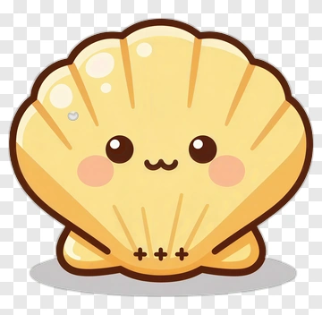 Cute Shell Character PNG
