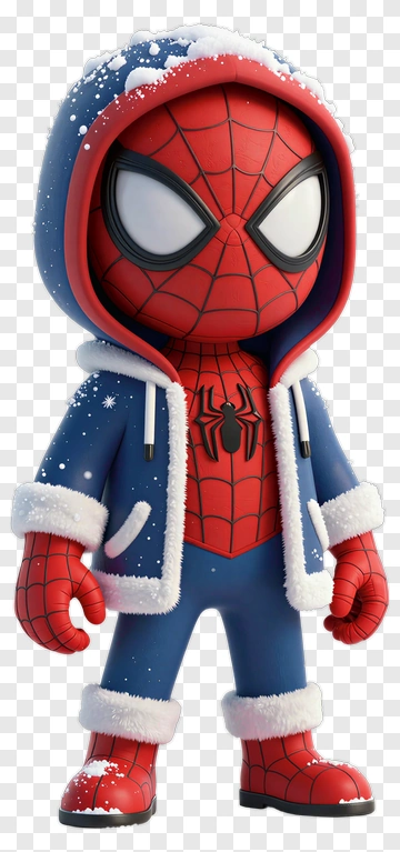 Spider-Man In Winter Outfit PNG