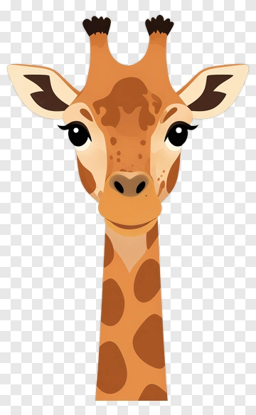 Cute Giraffe Illustration PNG