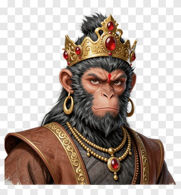Monkey King In Royal Regalia PNG