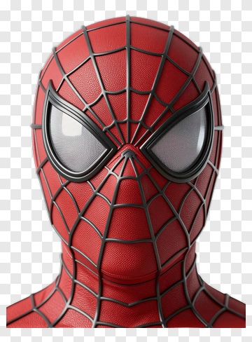 Spider-Man Mask Closeup PNG