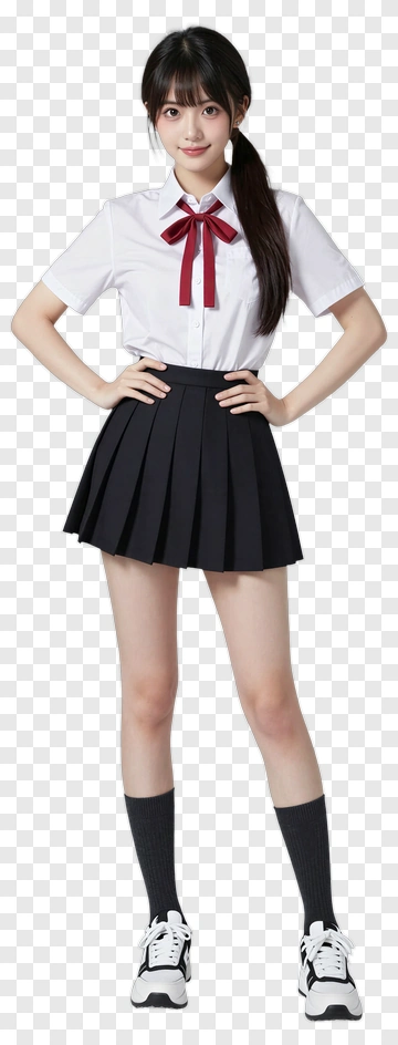 Girl In School Uniform PNG