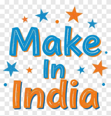 Make In India Text Design PNG