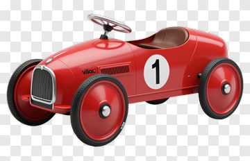 Red Vintage Toy Race Car PNG