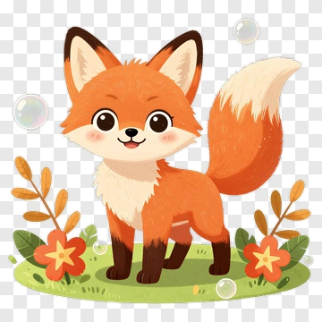 Cute Fox In Nature PNG