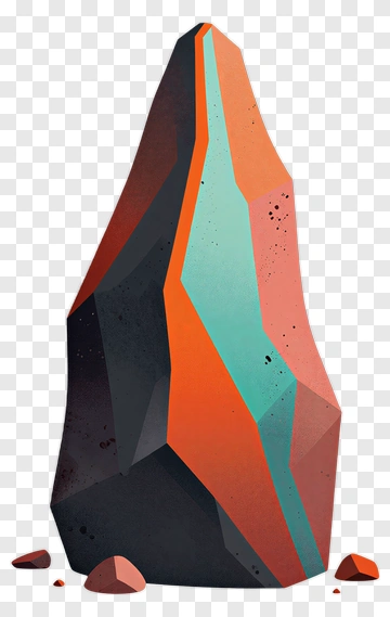 Abstract Geometric Rock PNG