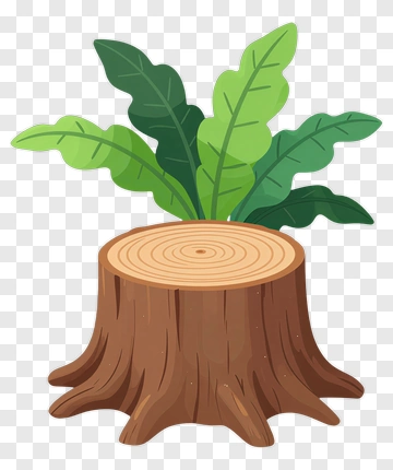Tree Stump With New Growth PNG