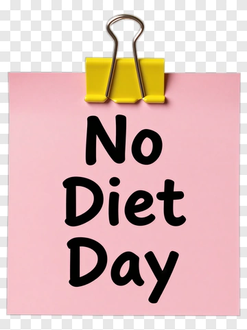 No Diet Day Sticky Note PNG