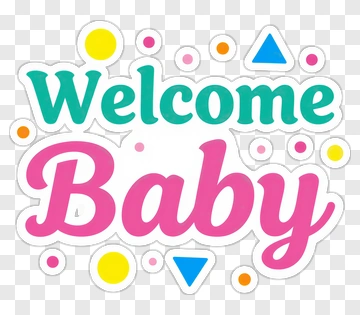 Welcome Baby Celebration Design PNG