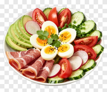 Fresh Salad With Egg And Vegetables PNG