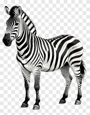 Zebra Standing PNG