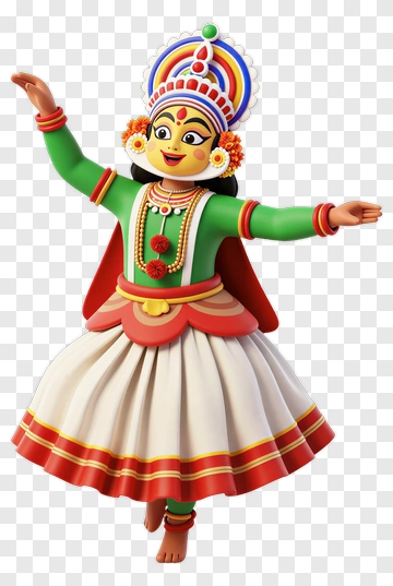 Traditional Dancer In Colorful Costume PNG