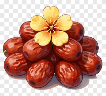 Jujube With Yellow Flower PNG