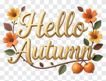 Hello Autumn PNG