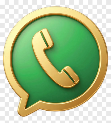 WhatsApp Logo With Gold Phone Icon PNG